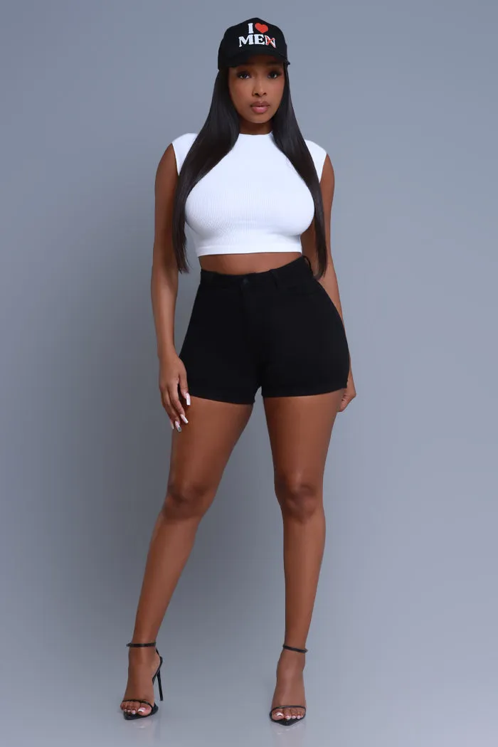 Be For Real Ribbed Crop Top - White sold by Swankaposh product image thumbnail 4