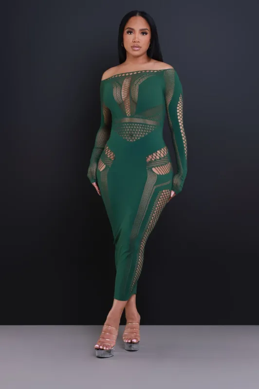 Baby Girl Laser Cut Seamless Maxi Dress - Green sold by Swankaposh