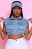 See It Now Cropped Denim Vest - Light Wash sold by Swankaposh