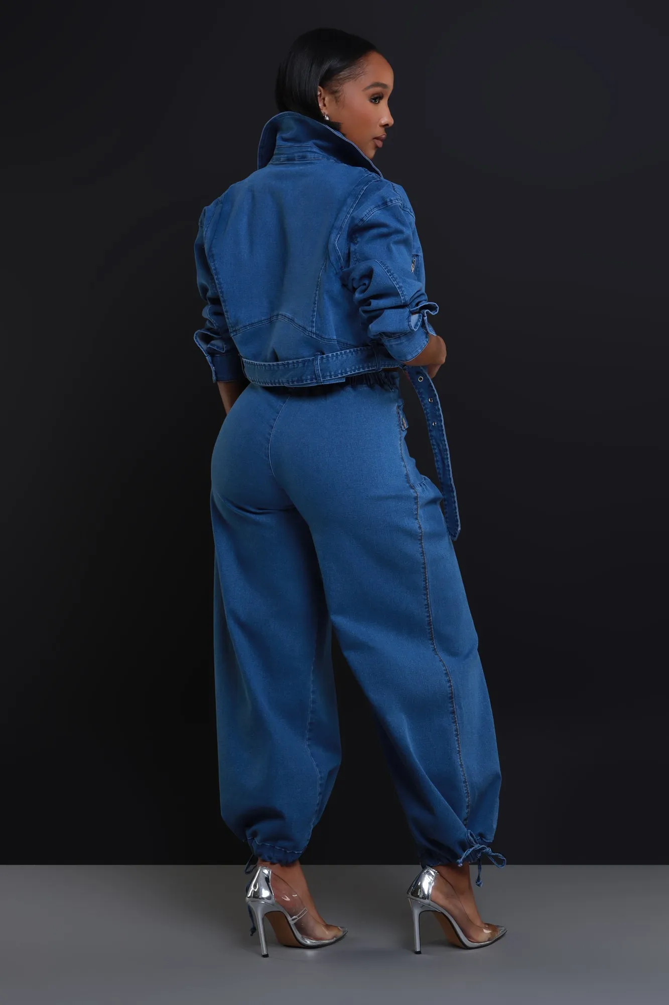 Heartstopper High Rise Wide Leg Jeans - Dark Wash sold by Swankaposh product image thumbnail 2