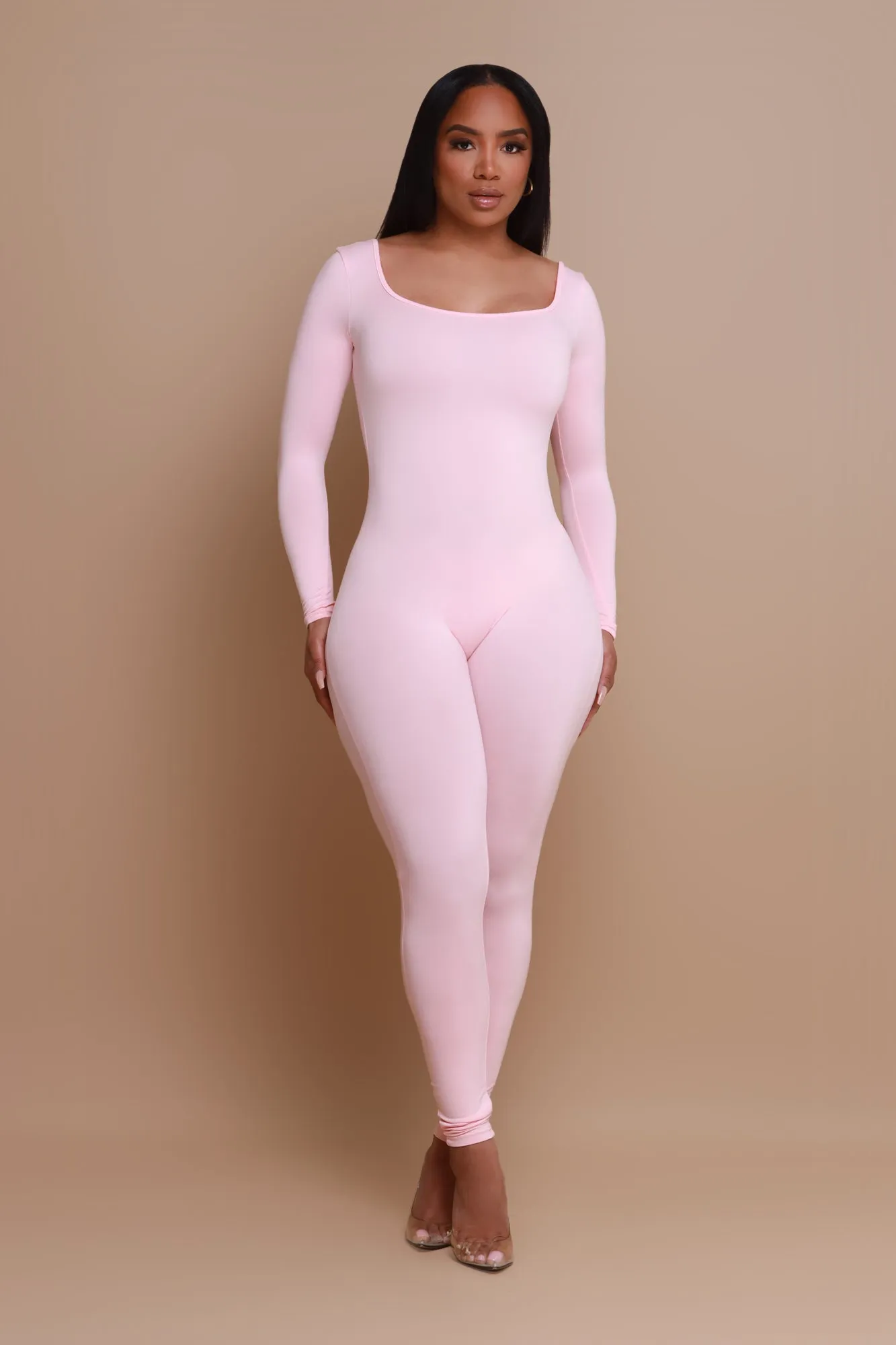 Big Reveal Open Back Jumpsuit - Pink sold by Swankaposh product image thumbnail 3