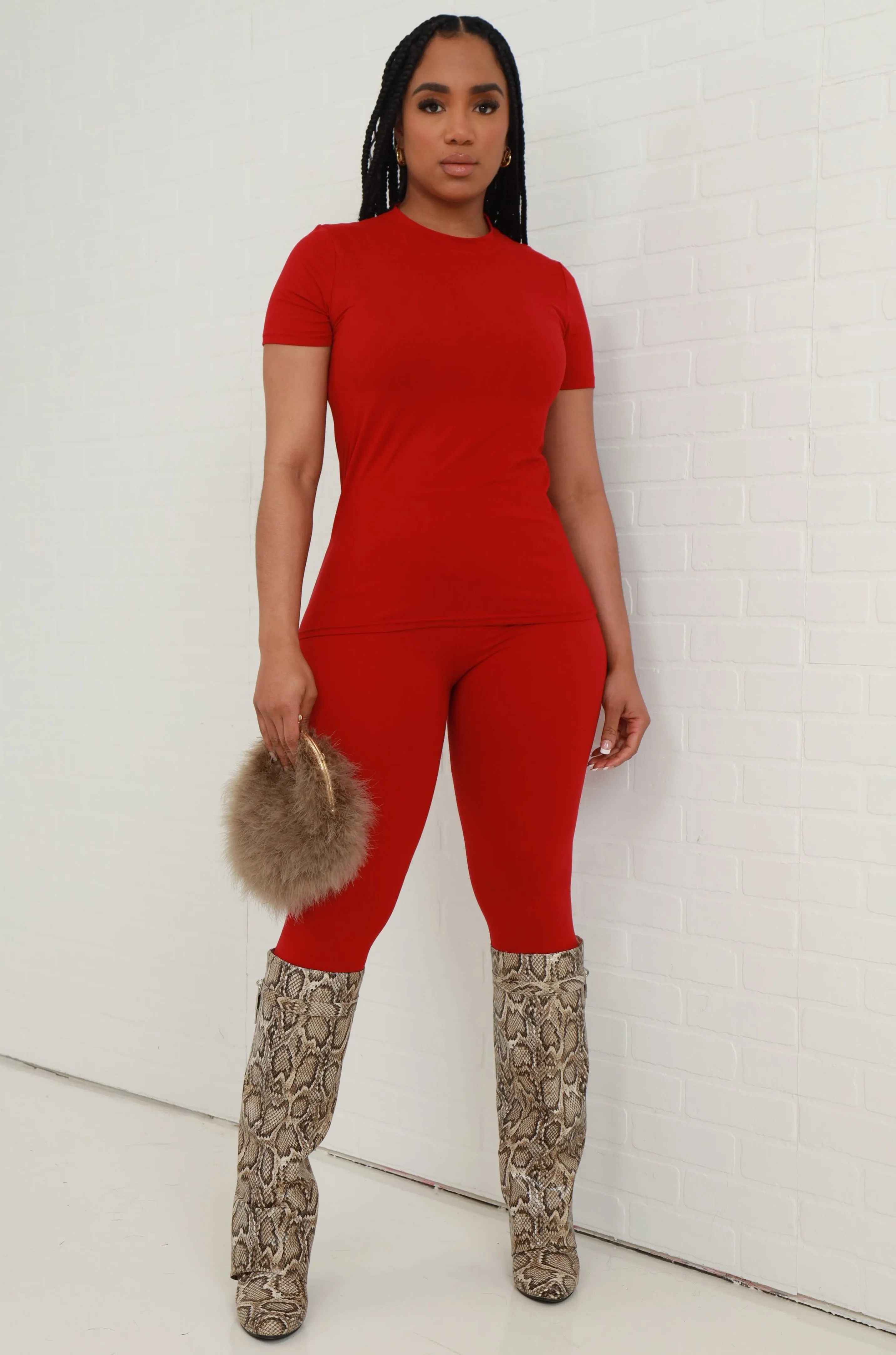 Perfect Timing Short Sleeve Pants Set - Red sold by Swankaposh product image thumbnail 4