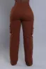 Add It Up High Rise Cargo Pants - Chocolate sold by Swankaposh