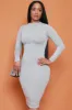 Just Me Double Layered Bodycon Midi Dress - Heather Grey sold by Swankaposh
