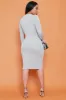 Just Me Double Layered Bodycon Midi Dress - Heather Grey sold by Swankaposh