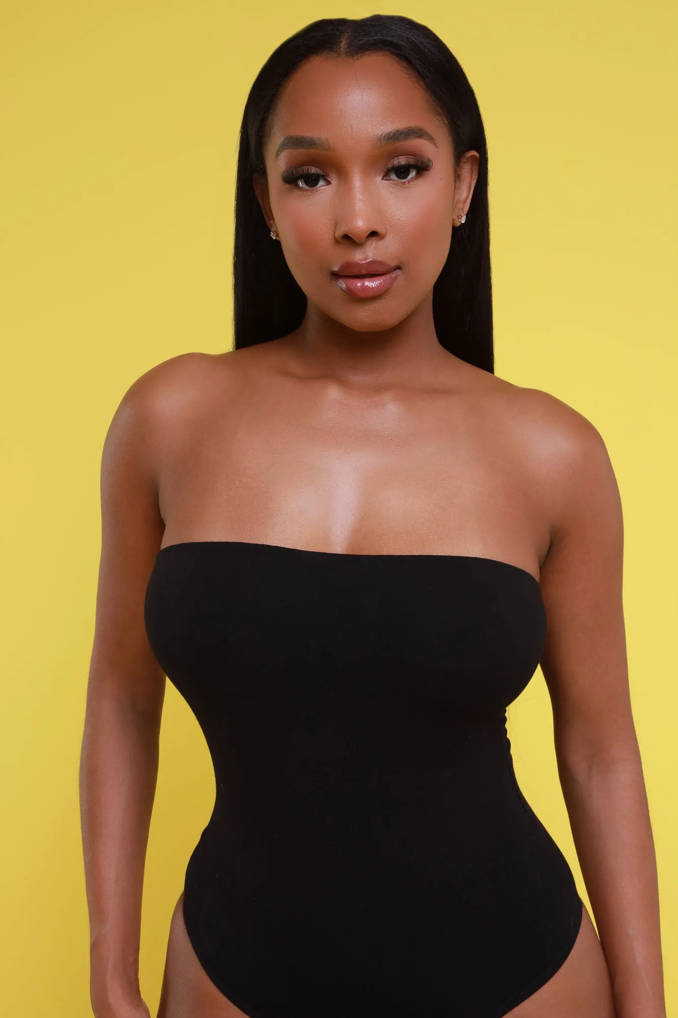 The Right Moves Strapless Bodysuit - Black sold by Swankaposh