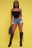 The Right Moves Strapless Bodysuit - Black sold by Swankaposh