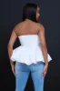 Once Upon A Time Ruffle Crop Top - White sold by Swankaposh