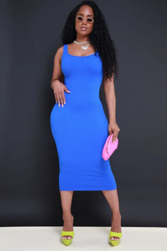 Hot Topic Sleeveless Midi Dress - Royal Blue sold by Swankaposh