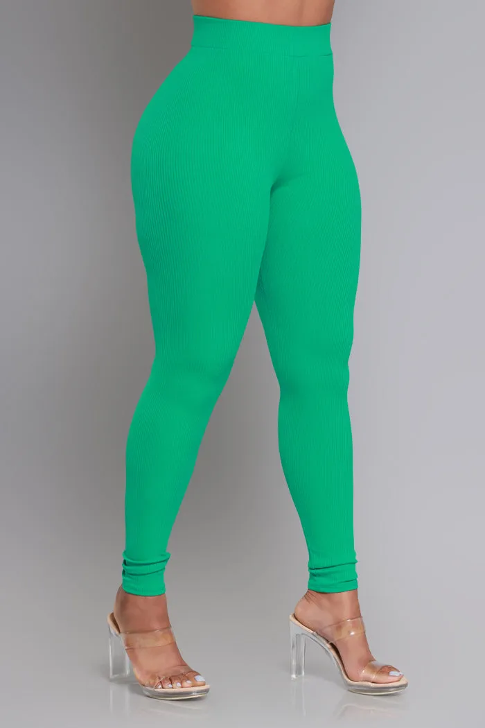 Sweet Tart Cellulite Deleter Ribbed Leggings - Paris Green sold by Swankaposh product image thumbnail 3