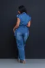 Used To Want Denim Cargo Jumpsuit - Medium Wash sold by Swankaposh