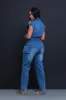 Used To Want Denim Cargo Jumpsuit - Medium Wash sold by Swankaposh