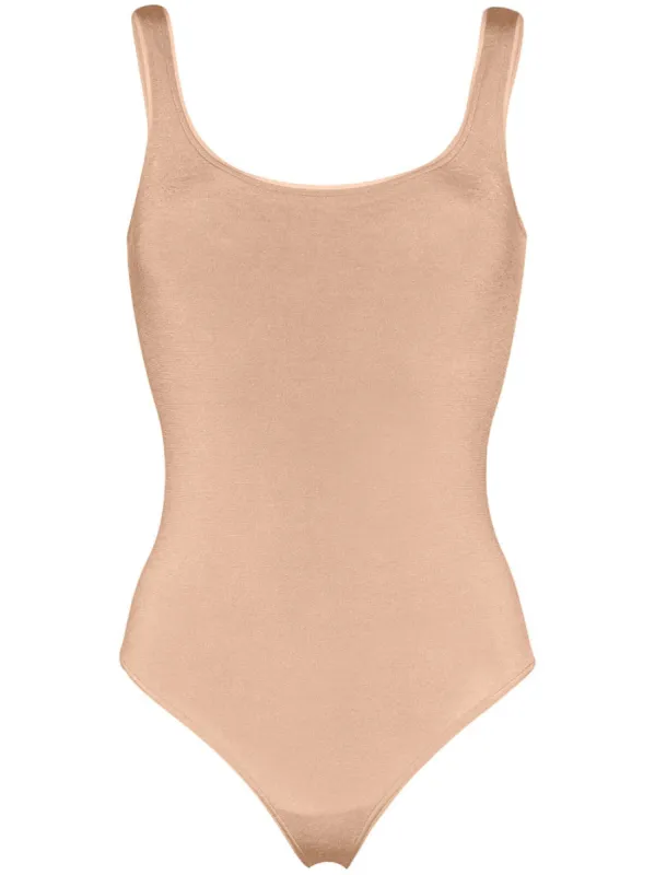 Invest Simple Shaping Tank Bodysuit - Peanut Butter sold by Swankaposh