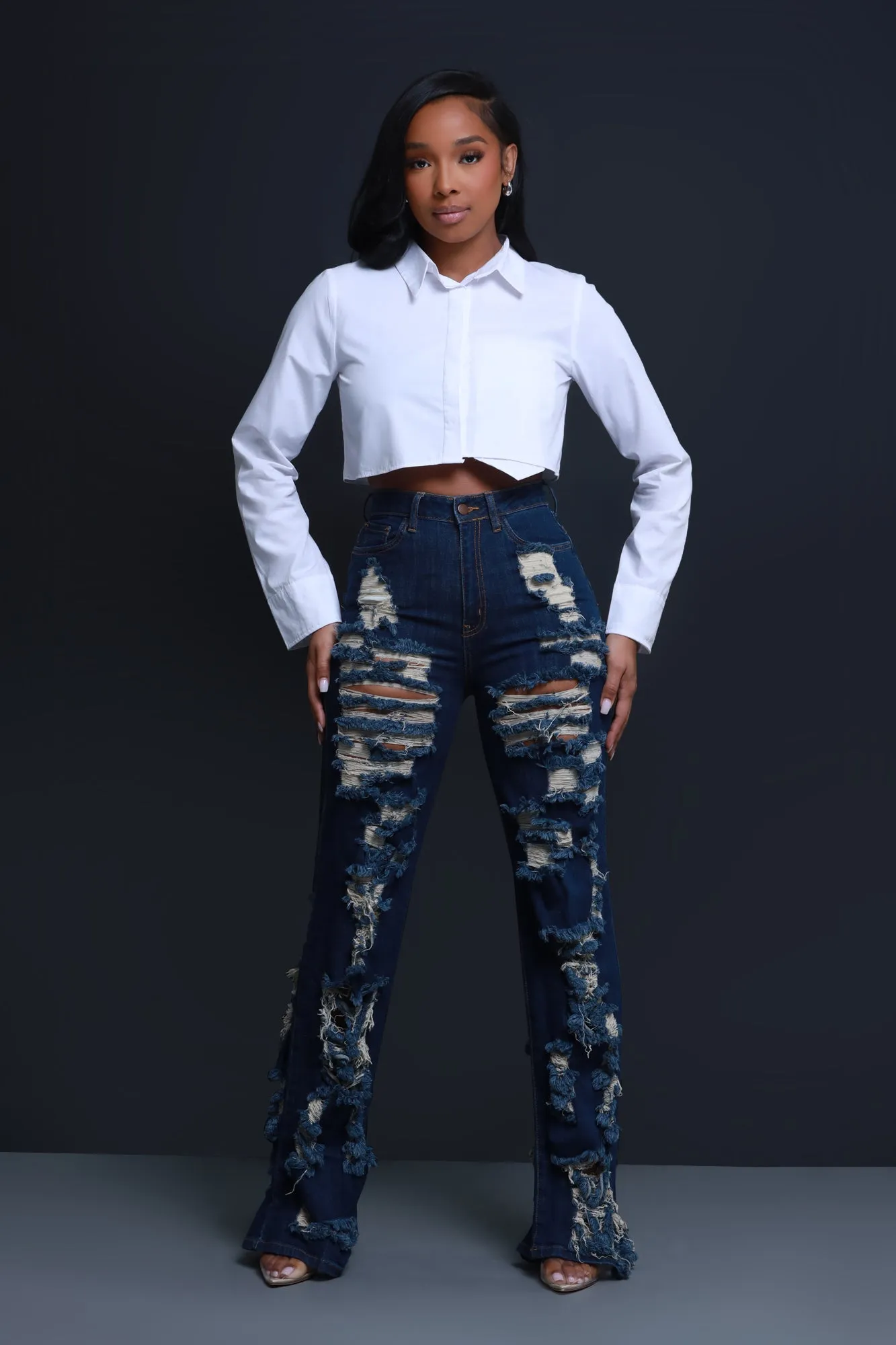 Meet And Greet Long Sleeve Crop Top - White sold by Swankaposh product image thumbnail 4