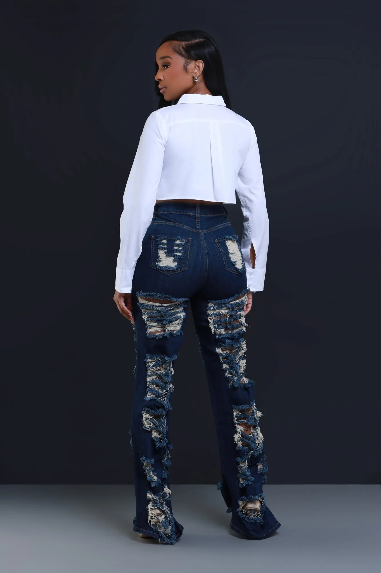 Meet And Greet Long Sleeve Crop Top - White sold by Swankaposh product image thumbnail 3