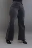 Bite Your Tongue High Rise Wide Leg Jeans - Black sold by Swankaposh