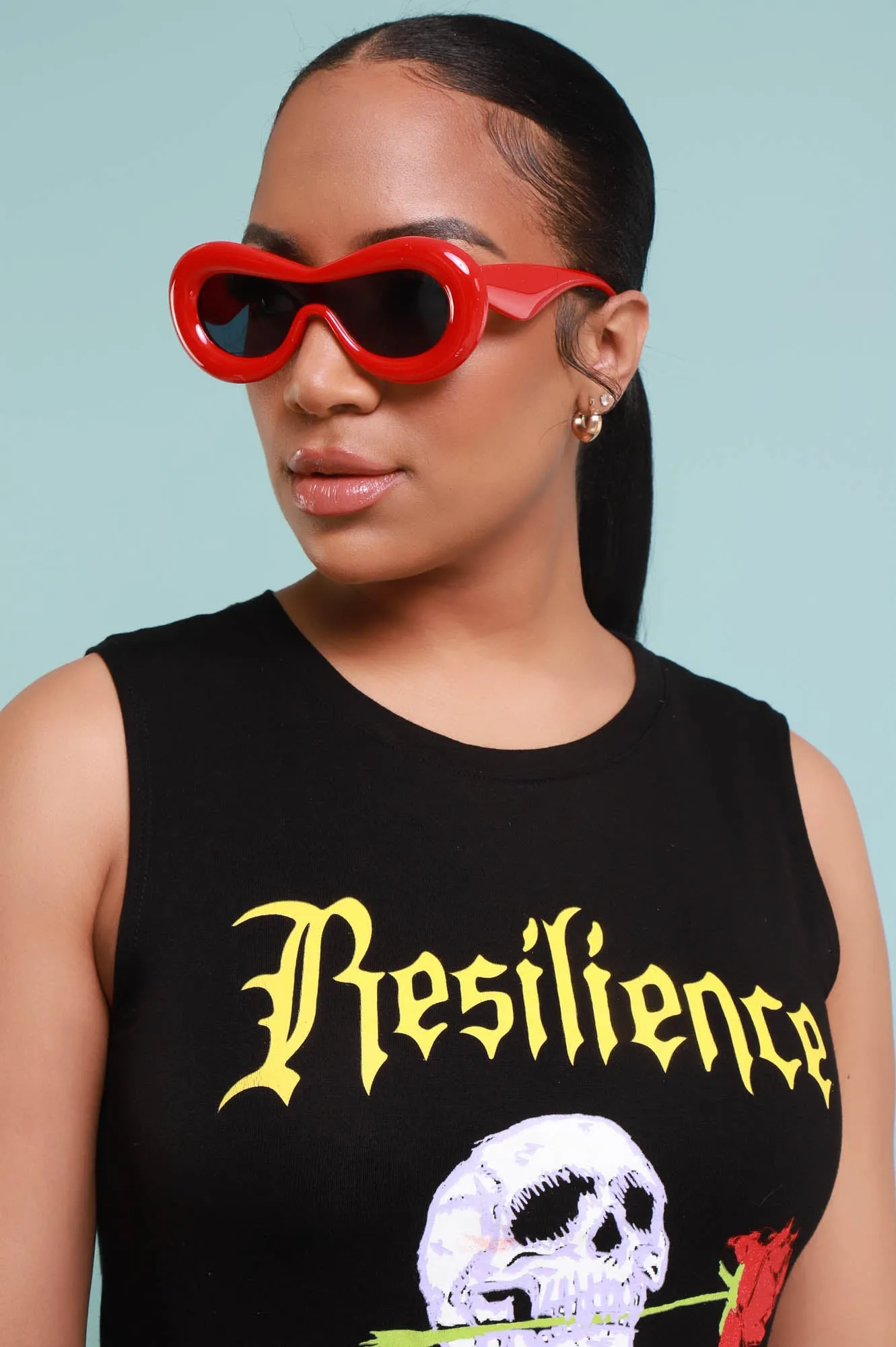 Look Alike Retro Framed Sunglasses - Red sold by Swankaposh