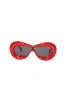 Look Alike Retro Framed Sunglasses - Red sold by Swankaposh