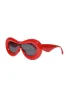 Look Alike Retro Framed Sunglasses - Red sold by Swankaposh