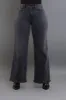 Bite Your Tongue High Rise Wide Leg Jeans - Black sold by Swankaposh
