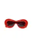Look Alike Retro Framed Sunglasses - Red sold by Swankaposh