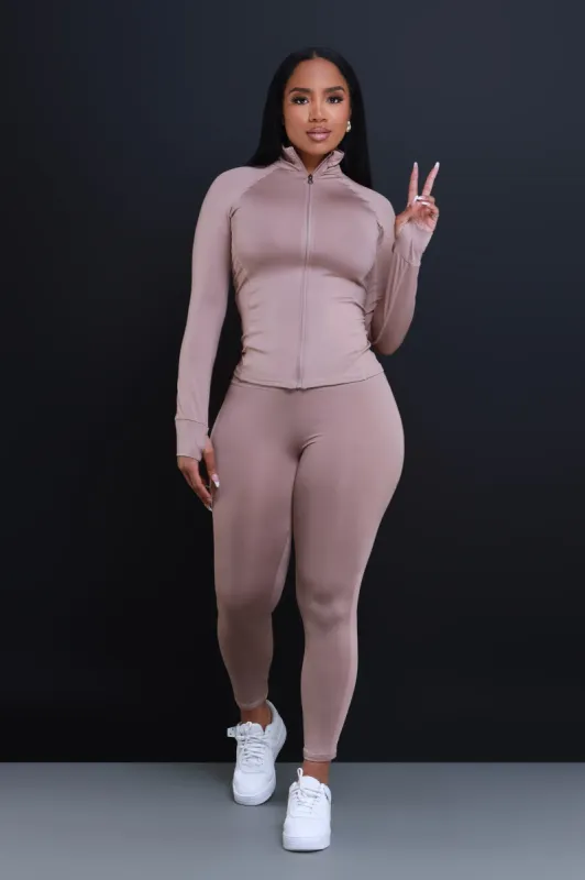 Easy Fit Athletic Set - Mocha sold by Swankaposh