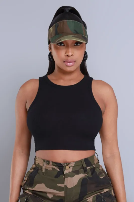 Be Direct Cropped Ribbed Tank Top - Black sold by Swankaposh