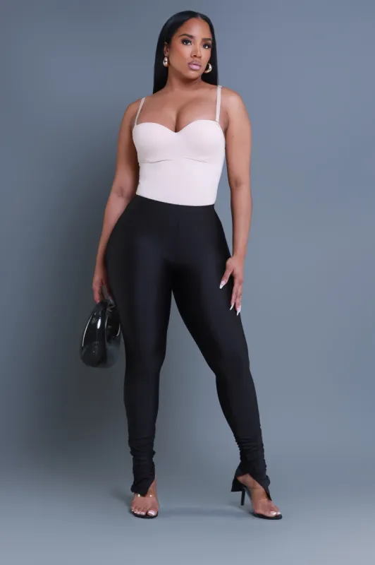 Last Night Ankle Slit Ruched Leggings - Black sold by Swankaposh