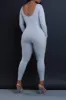 Anti-Hero Open Back Cellulite Deleter Jumpsuit - Heather Grey sold by Swankaposh