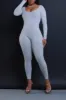 Anti-Hero Open Back Cellulite Deleter Jumpsuit - Heather Grey sold by Swankaposh