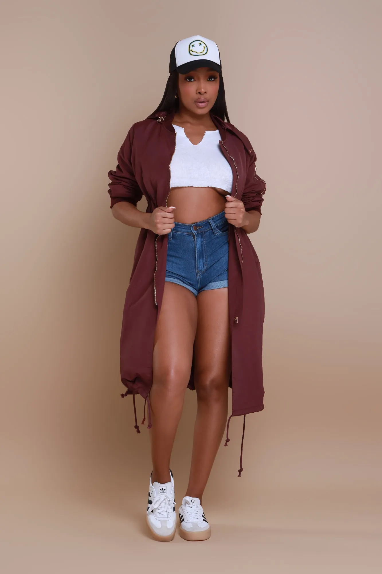 Not Your Average Bomber Parka - Burgundy sold by Swankaposh product image thumbnail 3