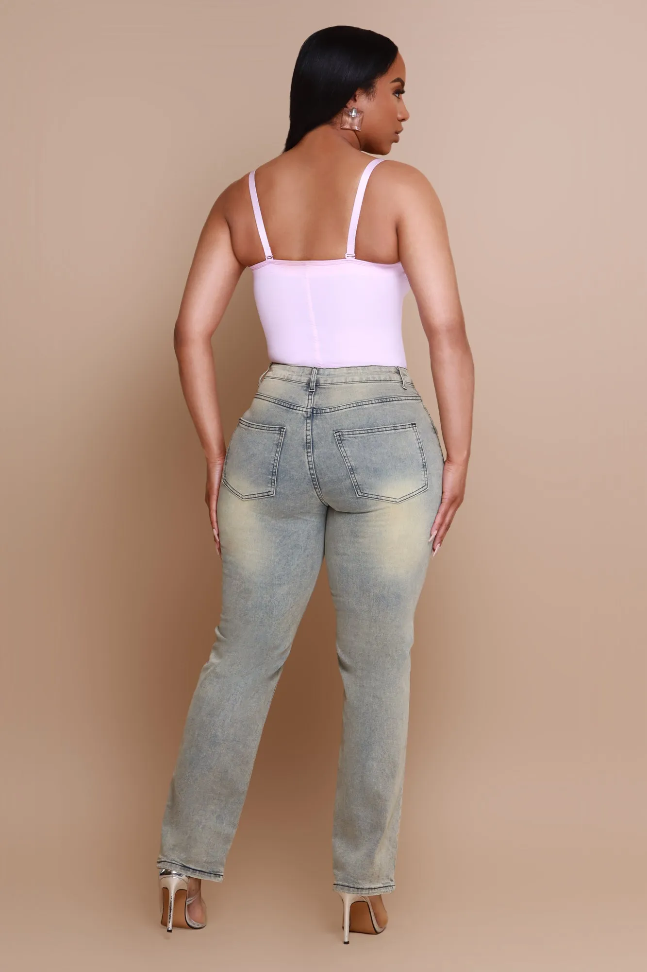 Thunder Rolls Rhinestone Embellished Ripped Jeans - Vintage Wash sold by Swankaposh product image thumbnail 5