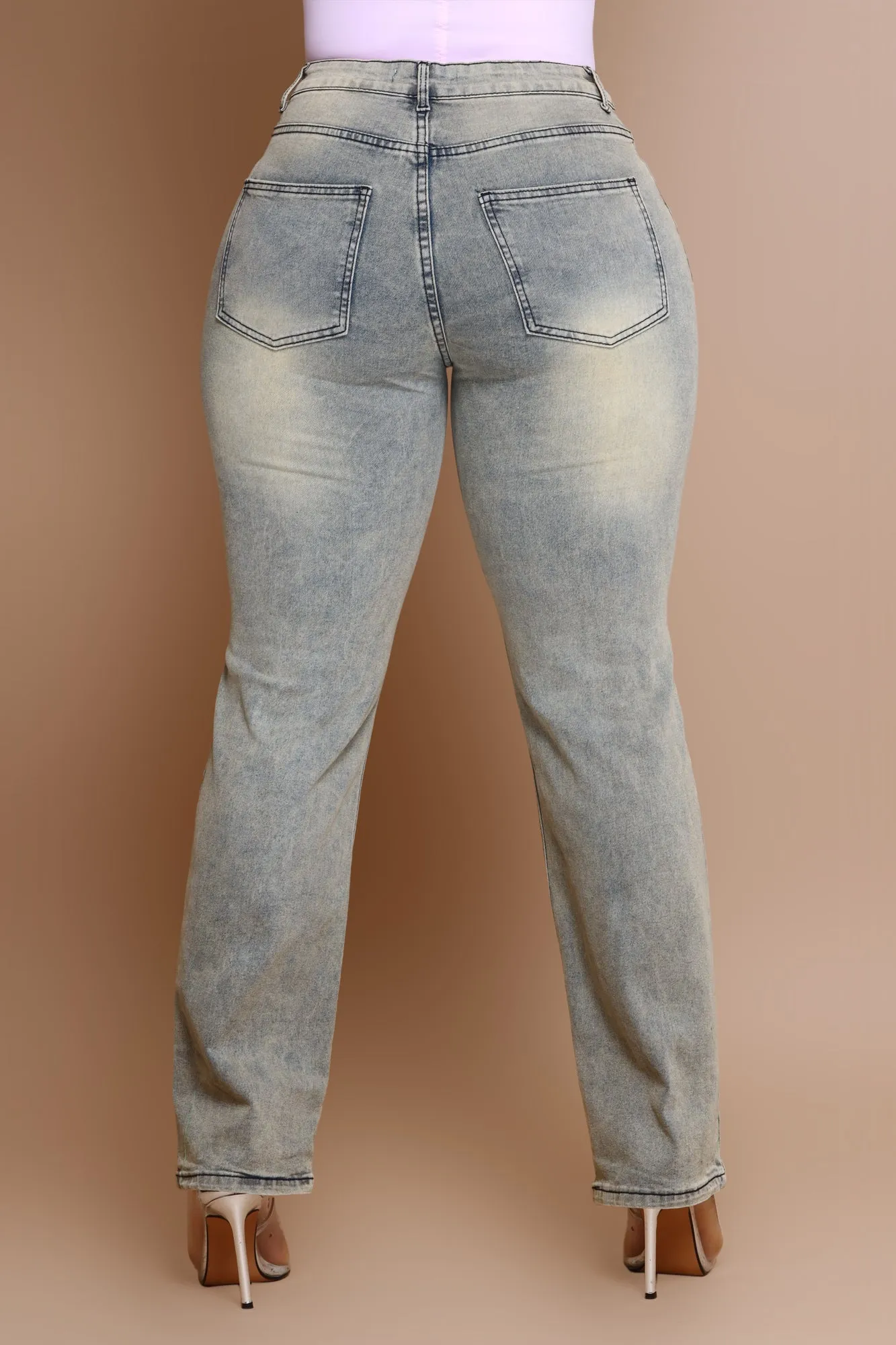 Thunder Rolls Rhinestone Embellished Ripped Jeans - Vintage Wash sold by Swankaposh product image thumbnail 2