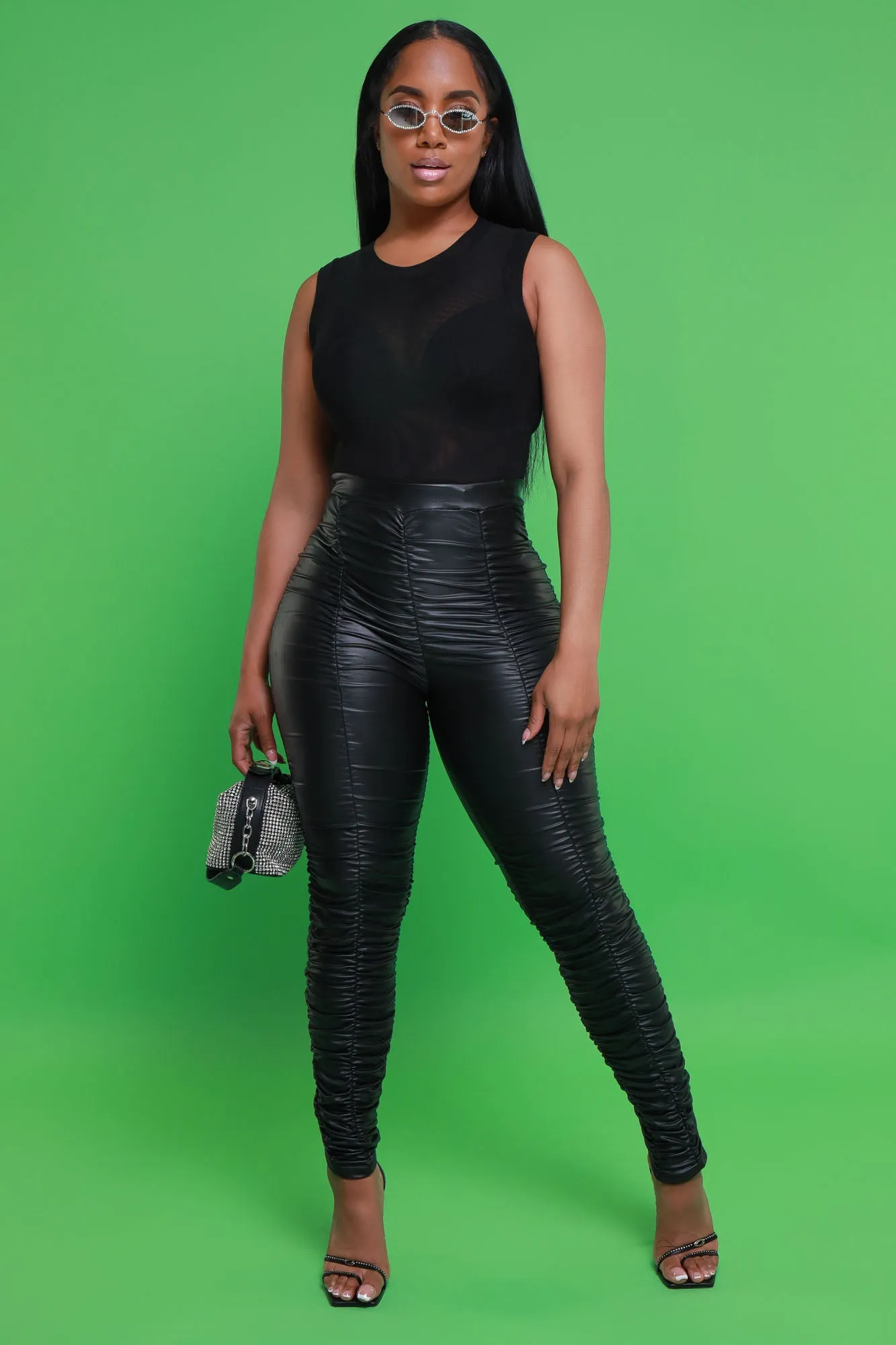 Second Look Sleeveless Mesh Bodysuit - Black sold by Swankaposh product image thumbnail 5