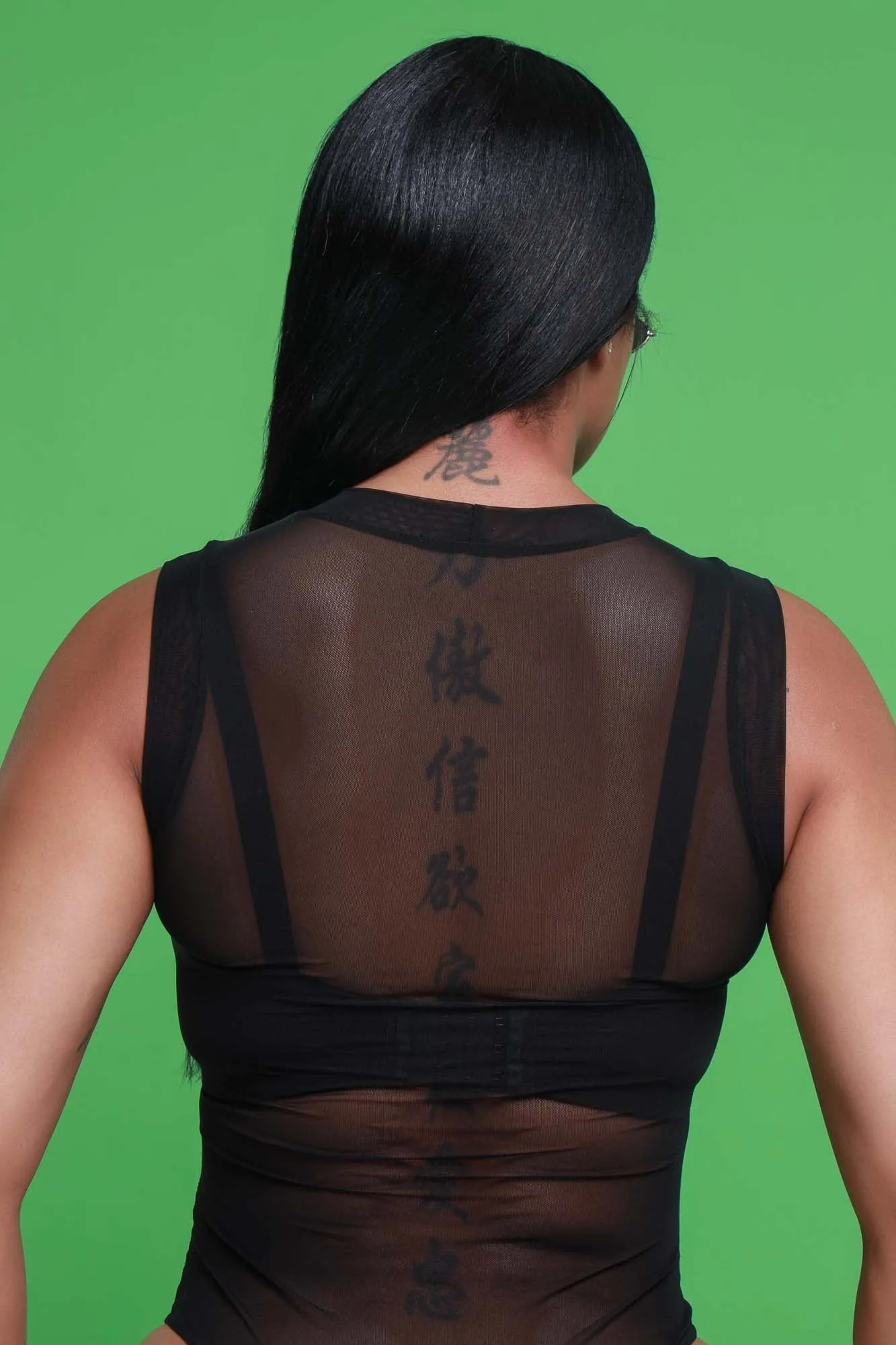 Second Look Sleeveless Mesh Bodysuit - Black sold by Swankaposh product image thumbnail 3