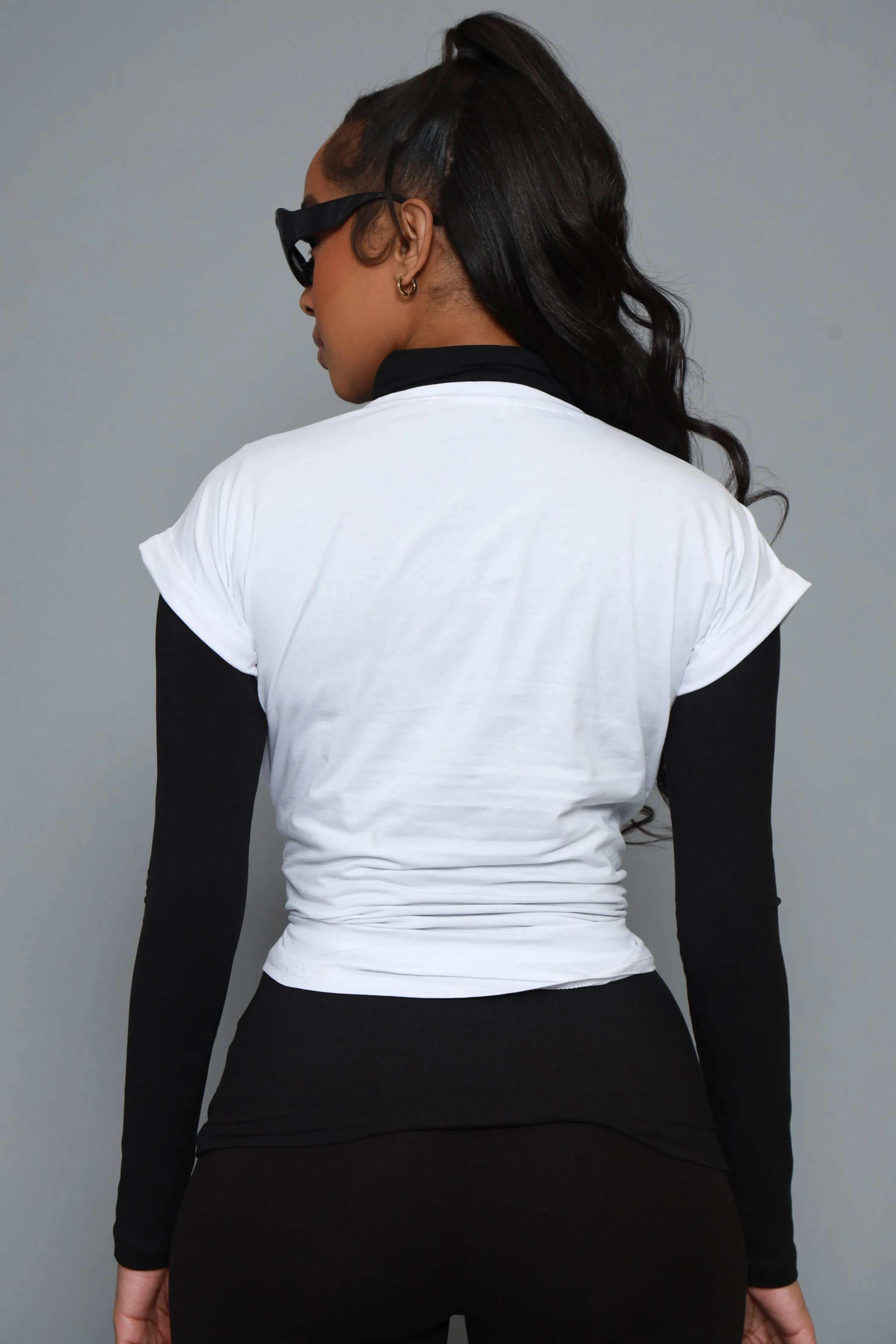 City Of Love Rhinestone Embellished T-Shirt - White sold by Swankaposh product image thumbnail 5