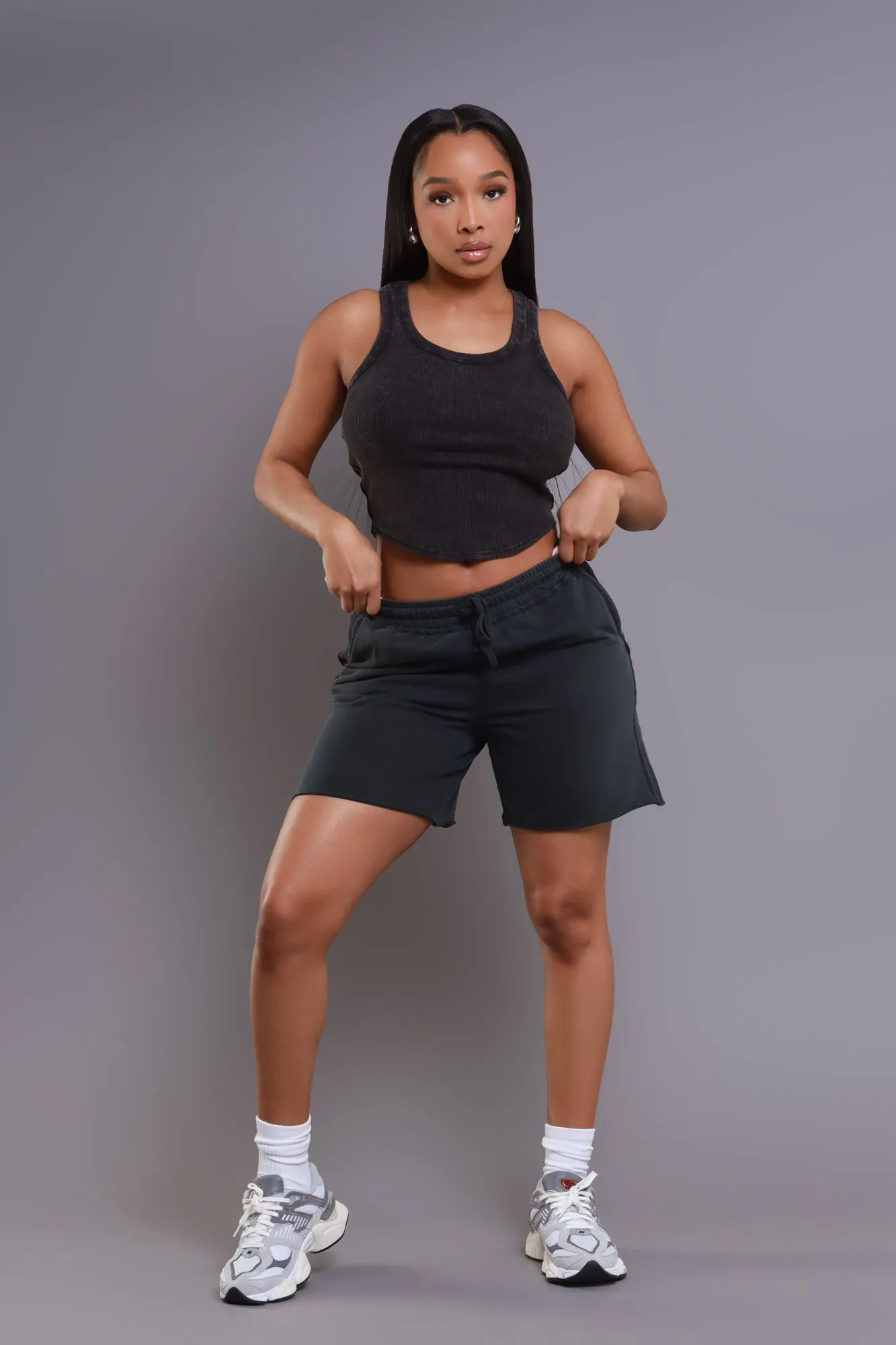 Head Rush NUW Ribbed Tank Top - Black sold by Swankaposh product image thumbnail 4