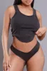 Head Rush NUW Ribbed Tank Top - Black sold by Swankaposh