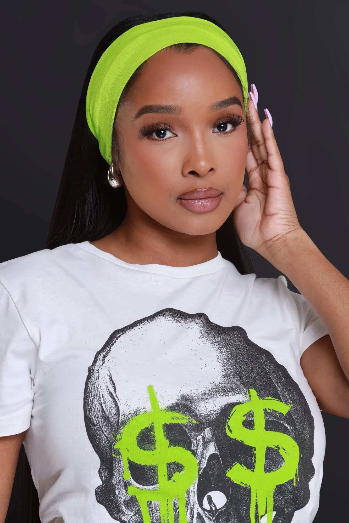 Felt Cute Stretchy Headband - Lime Green sold by Swankaposh product image thumbnail 2