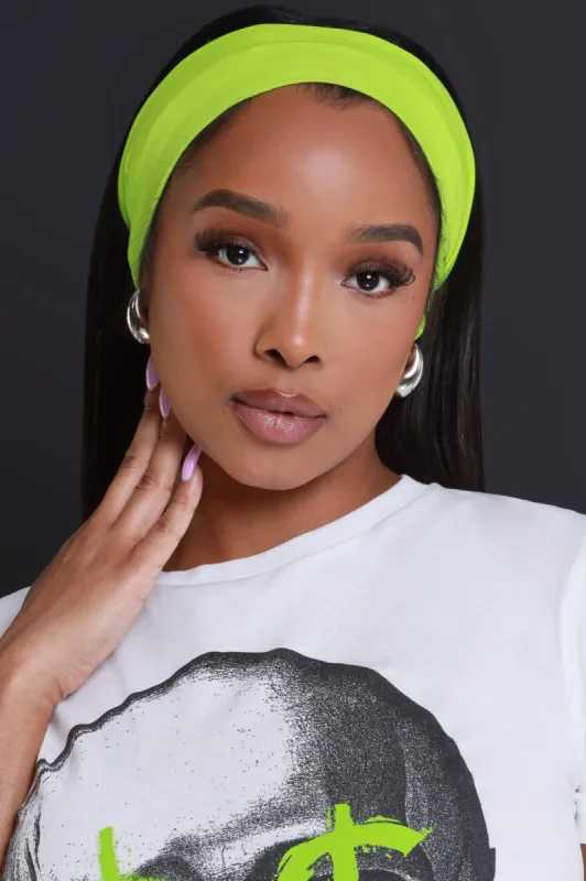 Felt Cute Stretchy Headband - Lime Green sold by Swankaposh