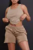 Head Rush NUW Ribbed Tank Top - Mocha sold by Swankaposh
