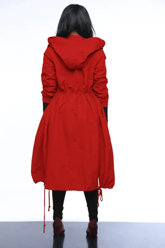 Not Your Average Bomber Parka - Red sold by Swankaposh