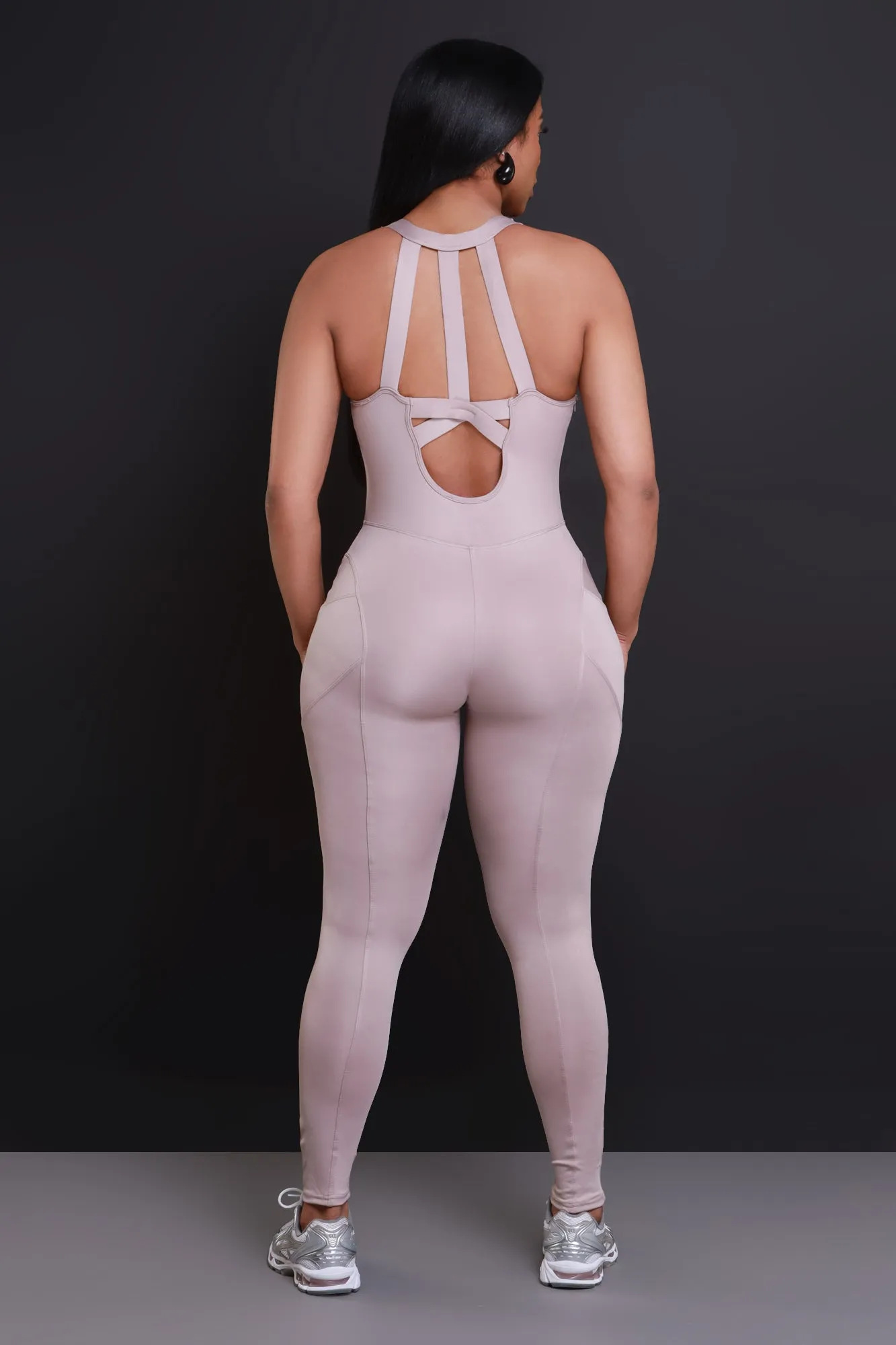 Not Guilty NUW Sleeveless Cross Back Jumpsuit - Mocha sold by Swankaposh product image thumbnail 2