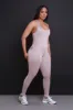 Not Guilty NUW Sleeveless Cross Back Jumpsuit - Mocha sold by Swankaposh