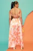 You Want It Floral Cut Out Maxi Dress - Orange sold by Swankaposh