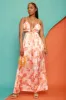 You Want It Floral Cut Out Maxi Dress - Orange sold by Swankaposh