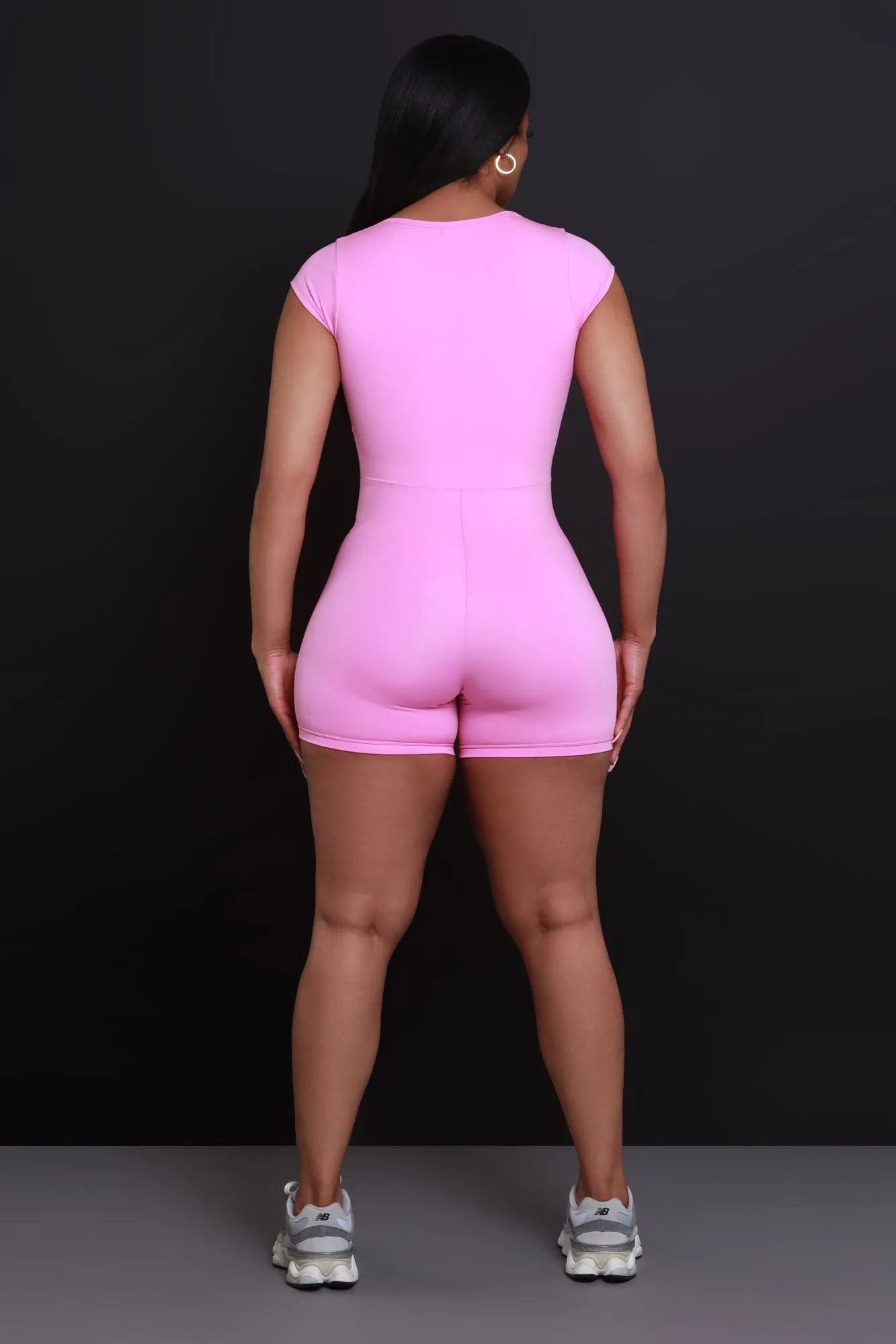 Turn Out NUW Cap Sleeve Romper - Pink sold by Swankaposh product image thumbnail 3