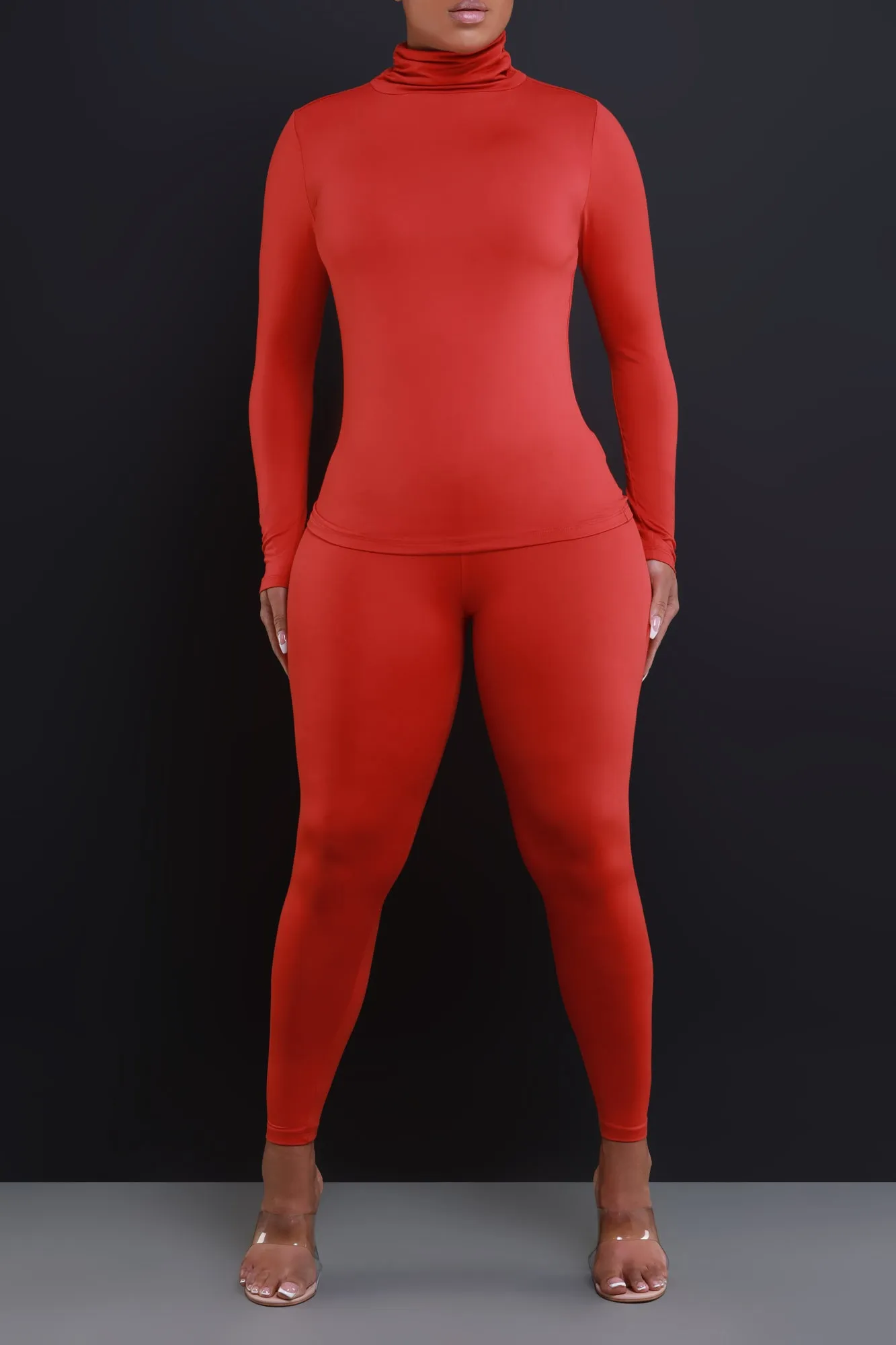 Record Timing Legging Set - Dark Rust sold by Swankaposh product image thumbnail 4