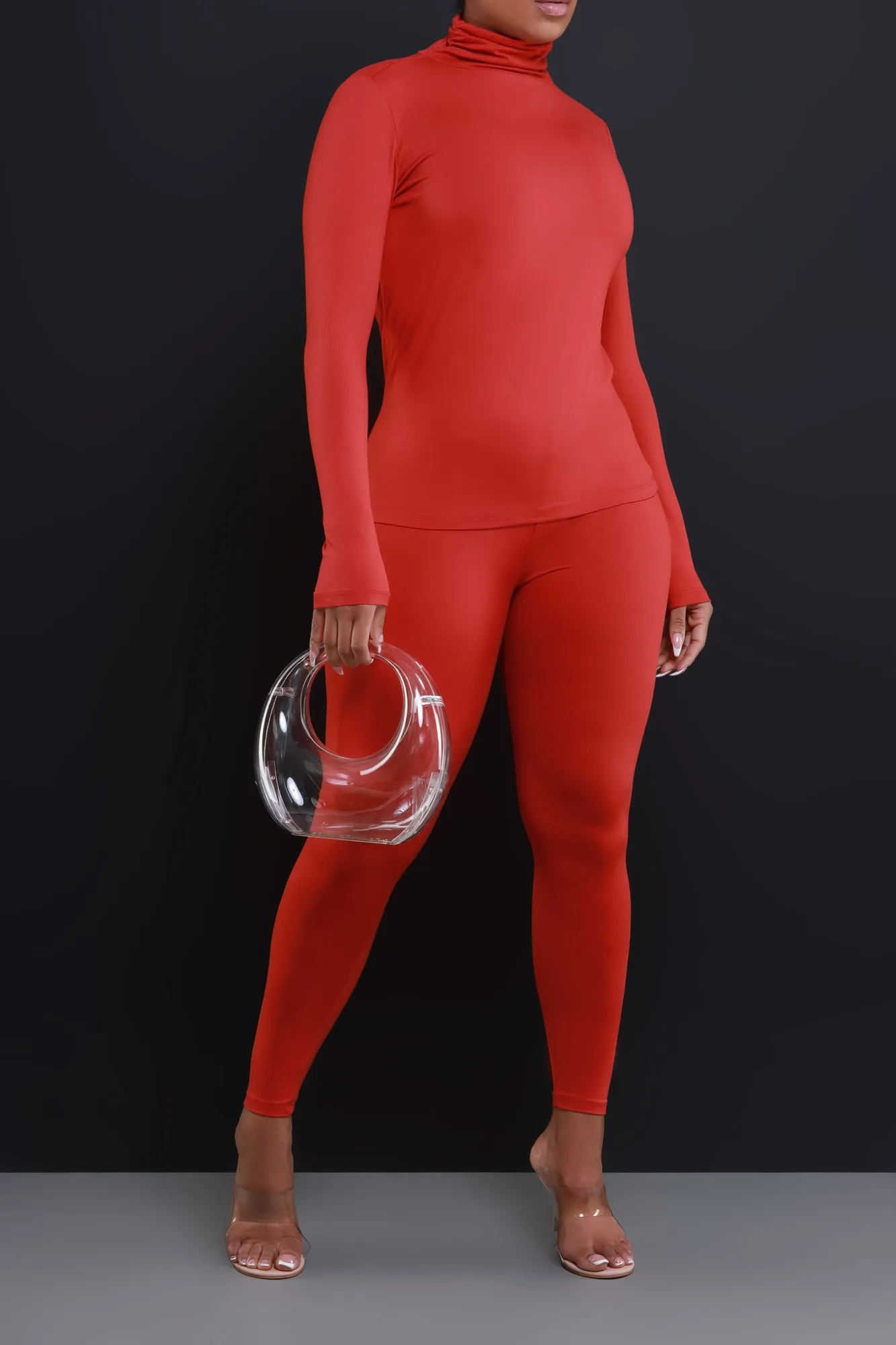 Record Timing Legging Set - Dark Rust sold by Swankaposh product image thumbnail 2