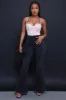 First To Go High Rise Super Flare Jeans - Dark Grey Wash sold by Swankaposh